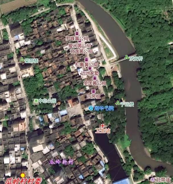 瓜岭村卫星图